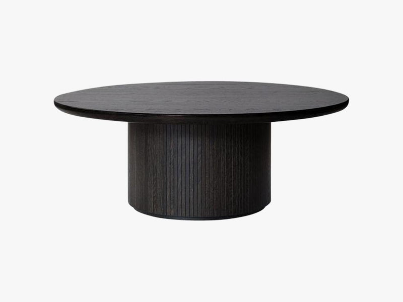 Moon Coffee Table  Round -  Ø150 - H45 cm - Veneer, Black/ Brown Stained, Matt lacquered