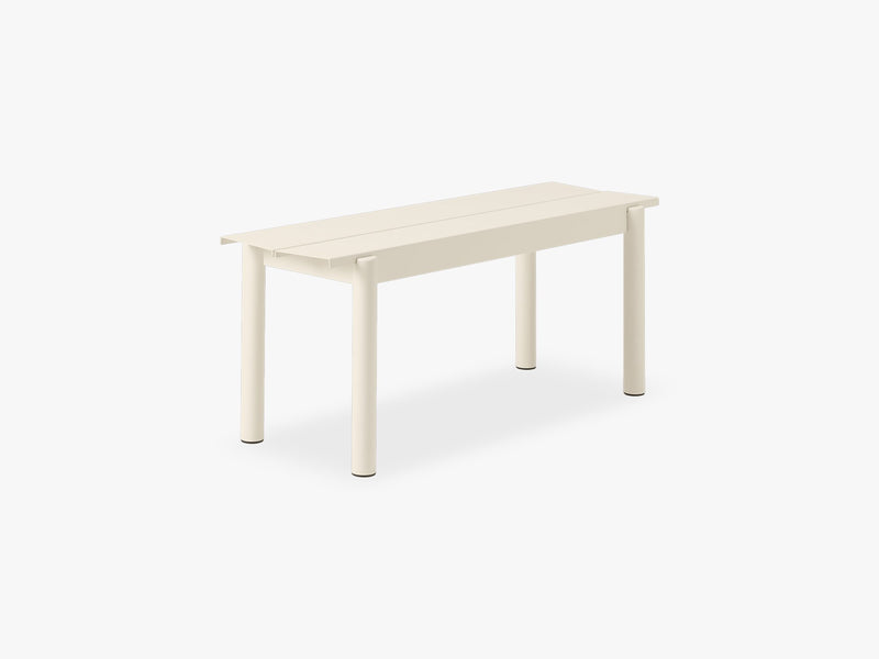 Linear Steel Bench - 110, White