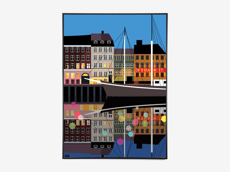 Nyhavn Night Poster 50x70