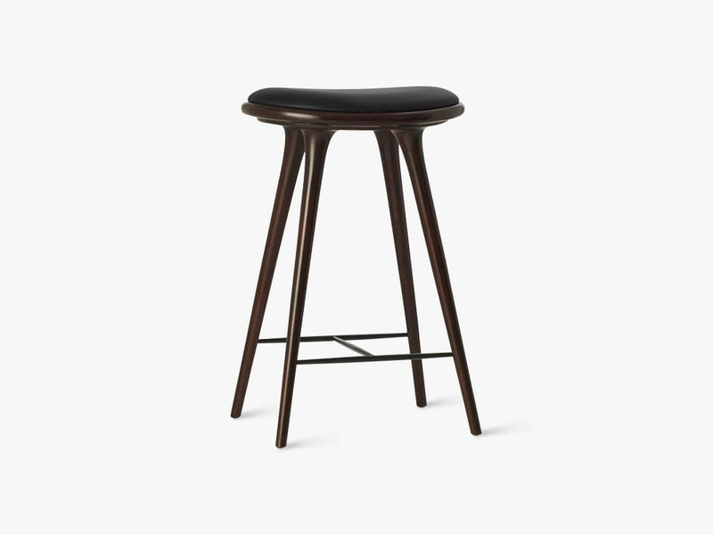 High Stool H69, Dark Stained Beech