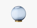 GLOBE vase w stand navy/gold, large