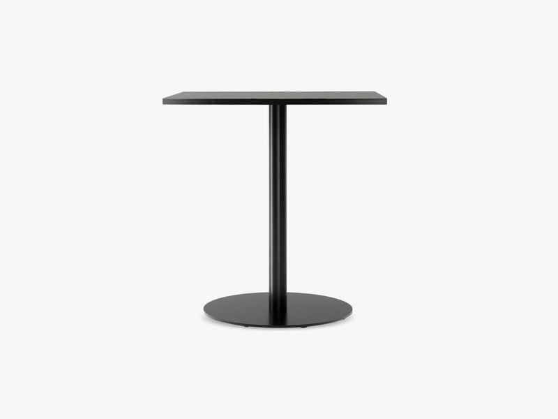 Harbour Column Dining Table 60x70 - Black Painted Oak Veneer with Black Base