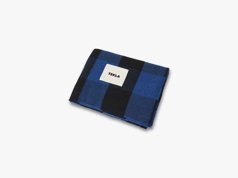 Fine Merino Plaid, Blue & Black