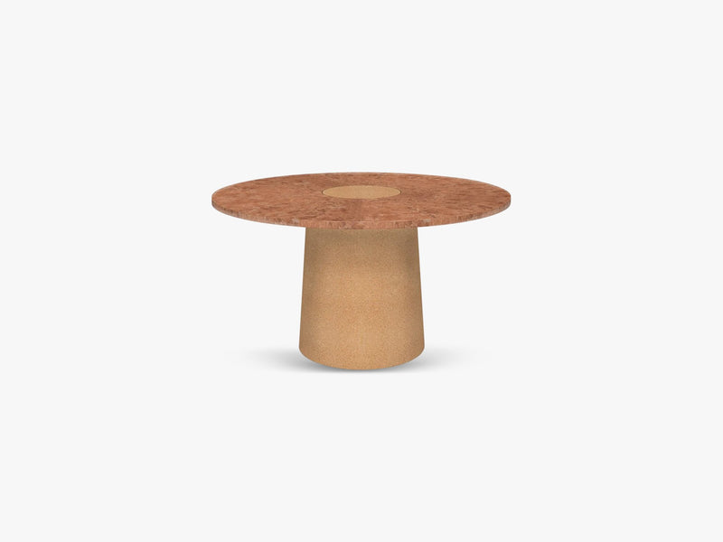 Sintra Dining Table Ø135, Red Limestone