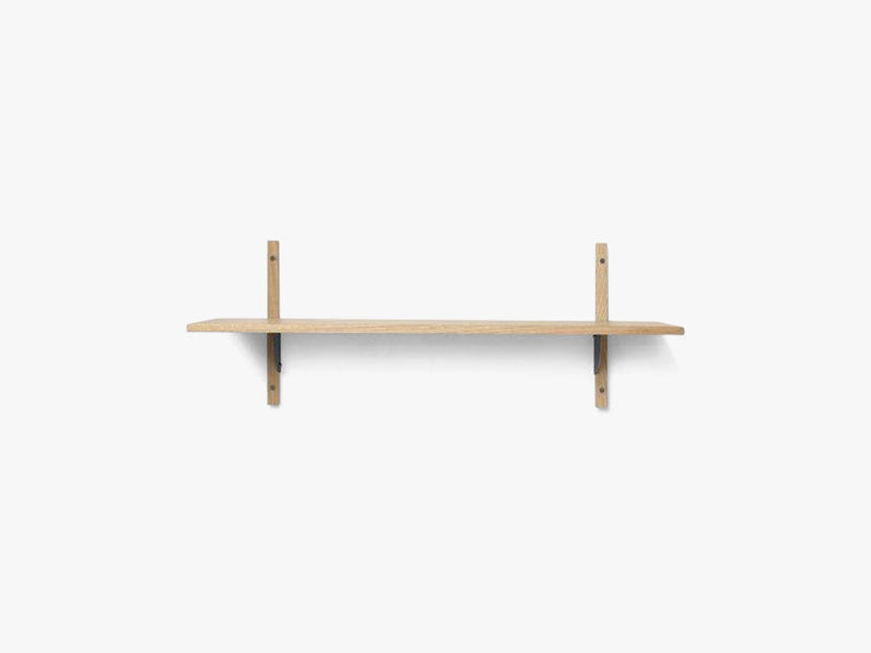 Sector Shelf S/W - Oak - Black Brass