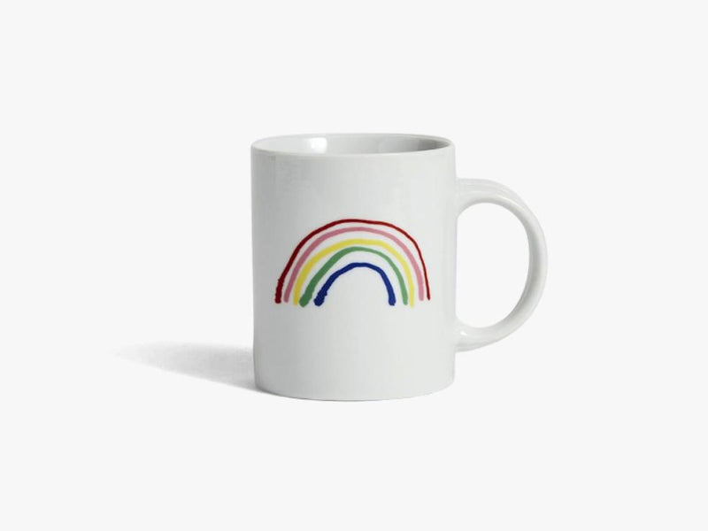 White Mug/Krus, Rainbow