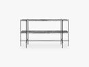 TS Console - 2 rack - Black base, Marble Grey top