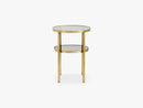 Oval side table, small, golden/black
