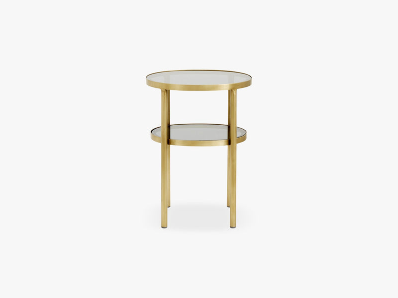 Oval side table, small, golden/black