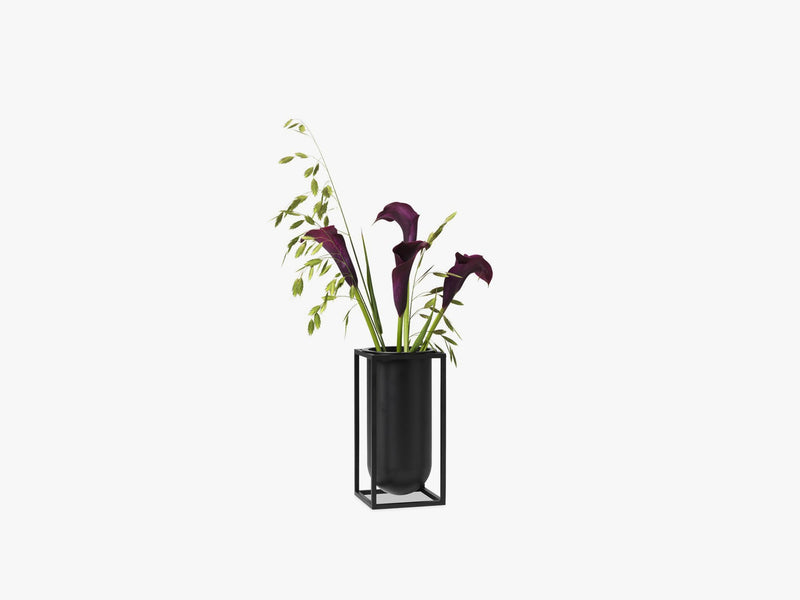 Kubus vase Lily, black