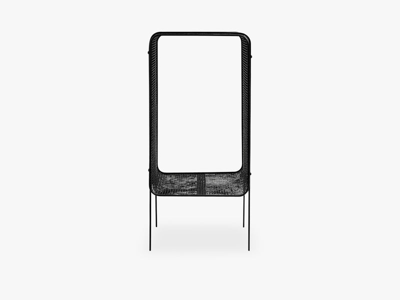 Iron side table, high, black