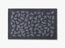 Måtte/løber, 60x90 cm, leaves, blue/grey