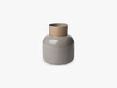 Earthenware Jar Vase, Moss grey - Un-glazed neck