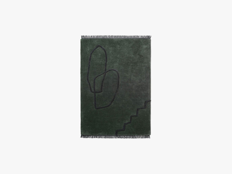 Desert Tufted Rug - Dark Green, 200x300