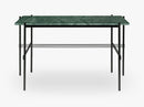 TS Desk - 120x60 Black base, Marble green top