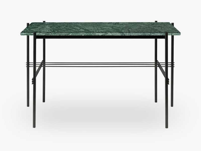 TS Desk - 120x60 Black base, Marble green top