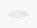 Vienne Plissé tallerken flad, hvid/platin Ø31,5cm