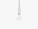 Lampe, marmor, hvid/messing