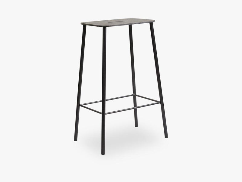 Adam Stool H76, Black Leather