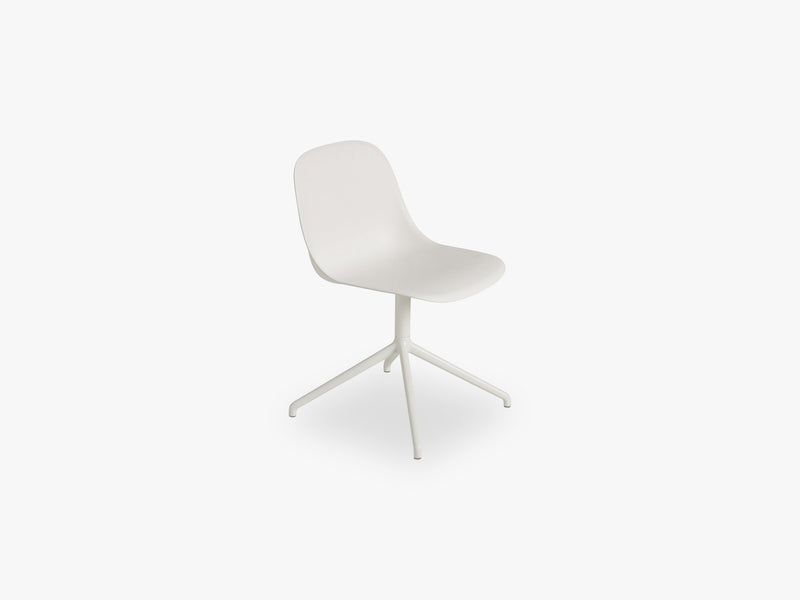 Fiber Side Chair - Swivel WO Return - Normal Shell, Natural White/White