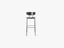 Herman Bar Chair High, Black/Black Leather