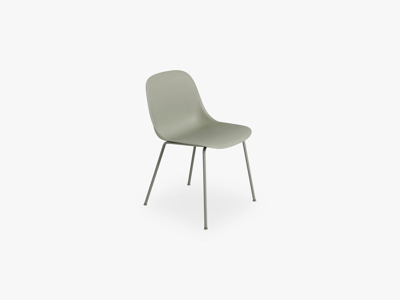 Fiber Side Chair - Tube Base - Normal Shell, Dusty Green/Dusty Green