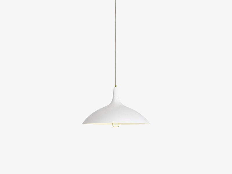 1965 Pendant - Brass base, White shade