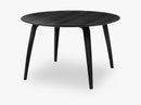GUBI Dining Table - Round - Dia120, Black Stained Ash base, Black Stained Ash top