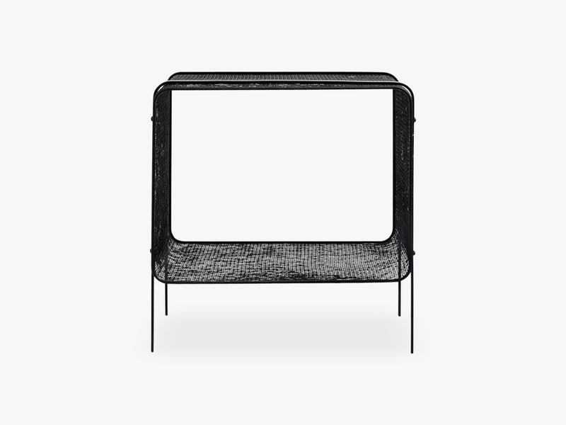 Iron side table, low, black