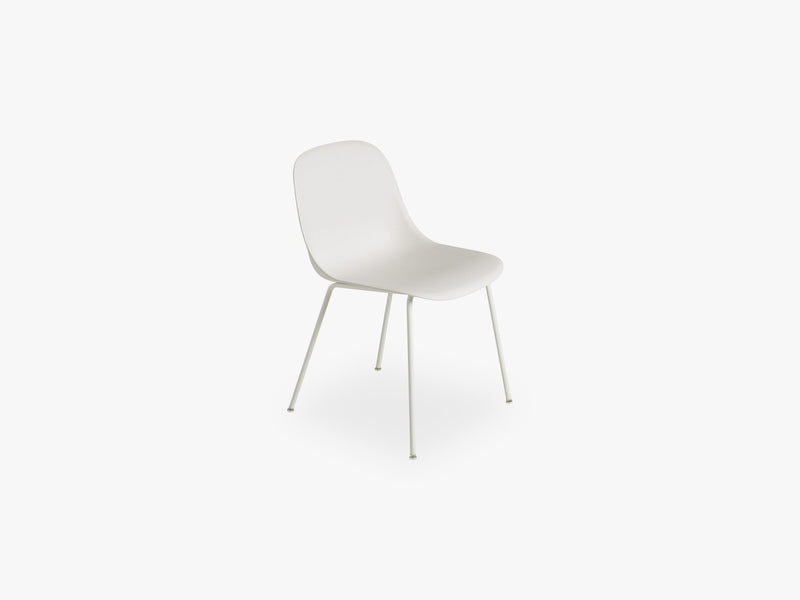 Fiber Side Chair - Tube Base - Normal Shell, Natural White/White