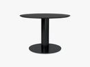 GUBI 2.0 Dining Table - Round - Ø110 - Black base, Black Stained Ash top