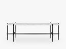 TS Console - 1 rack Black base, Marble white top