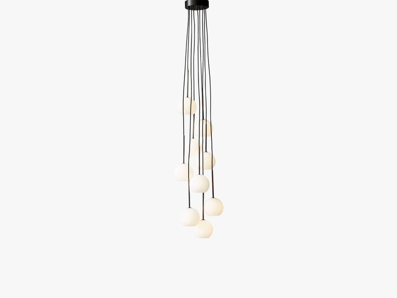 Ice Chandelier SR4, Bronzed brass/Opal