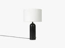 Gravity Table Lamp Small - Black Marble base, White shade