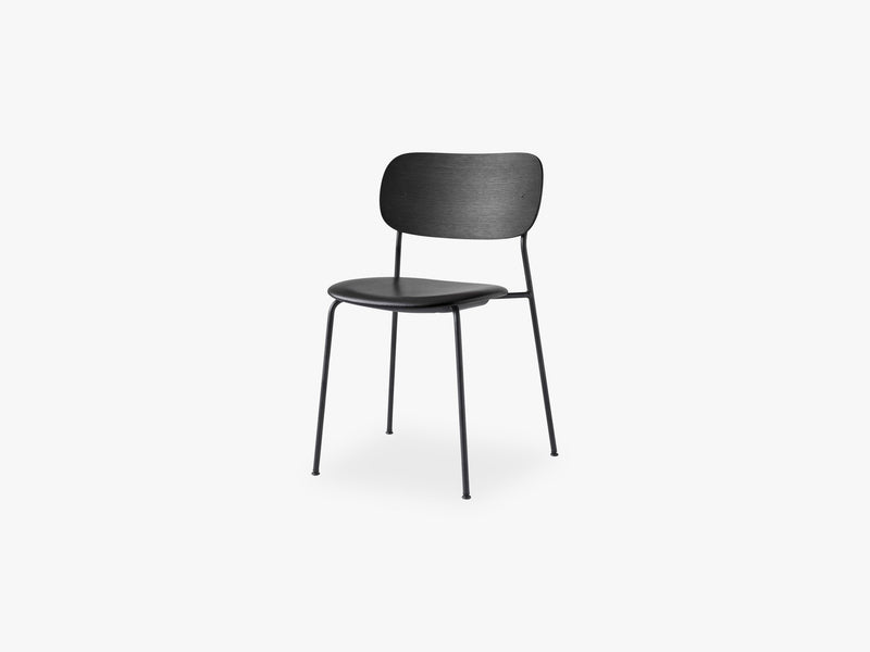 Co Chair Dining - Black Steel Base, Dakar 0842 Seat/Black Oak Back, Foam: CAL117