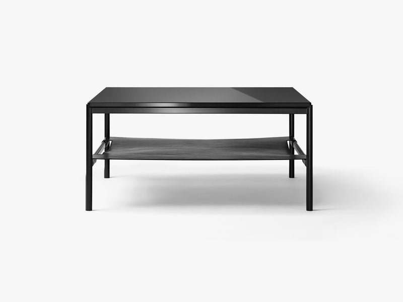 Mies Lounge Table, Black/Black Glass