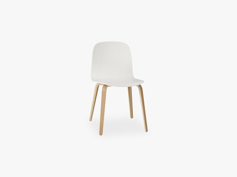 Visu Chair - Wood Base - Wood Shell, Oak/White