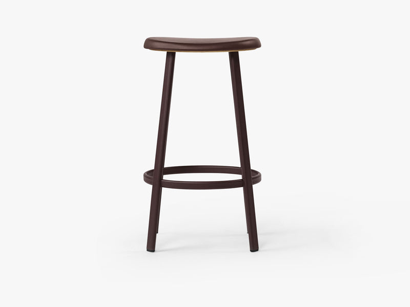 Anno Stool H75, Burgundy/Burgundy Red Leather