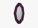Diamond mirror XL, Burgundy/Silver