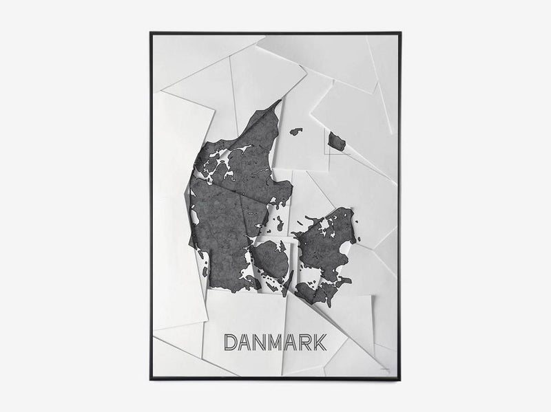 Maps Danmark - White