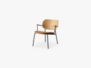 Co Chair Lounge Chair, Black Base/Natural Oak/Dakar 250
