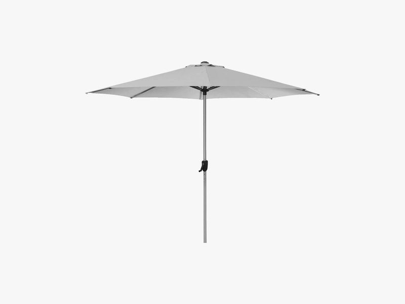 Sunshade Parasol M/Krank - Dia 3 M, Silver/Light Grey