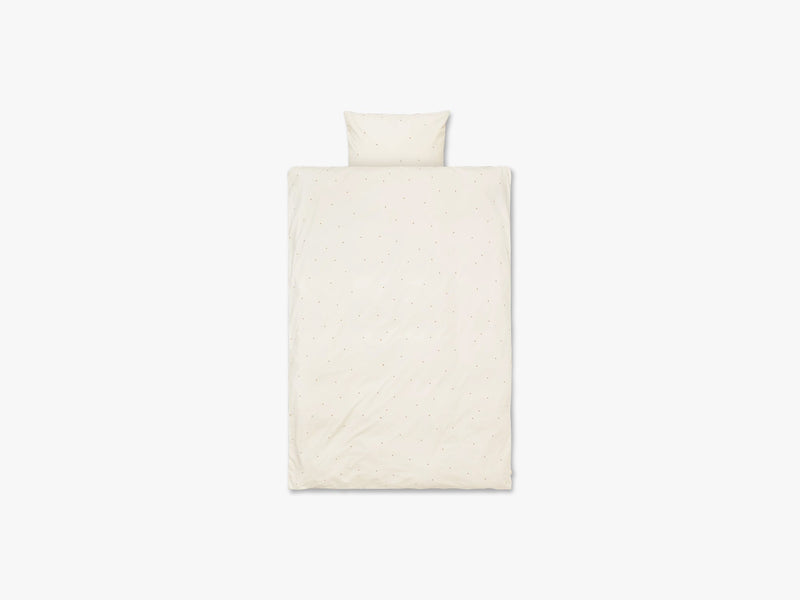 Dot Embr Bedding, Junior, Off-White