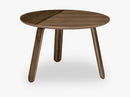 Paper Coffee Table - Dia 60, Walnut base, Walnut top