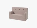 KK Kids Sofa, Soft rose w rose buttons