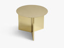 Slit Table Round - Messing