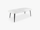 GUBI Dining Table - Eliptical - 120x230x72 cm, White Marble Top