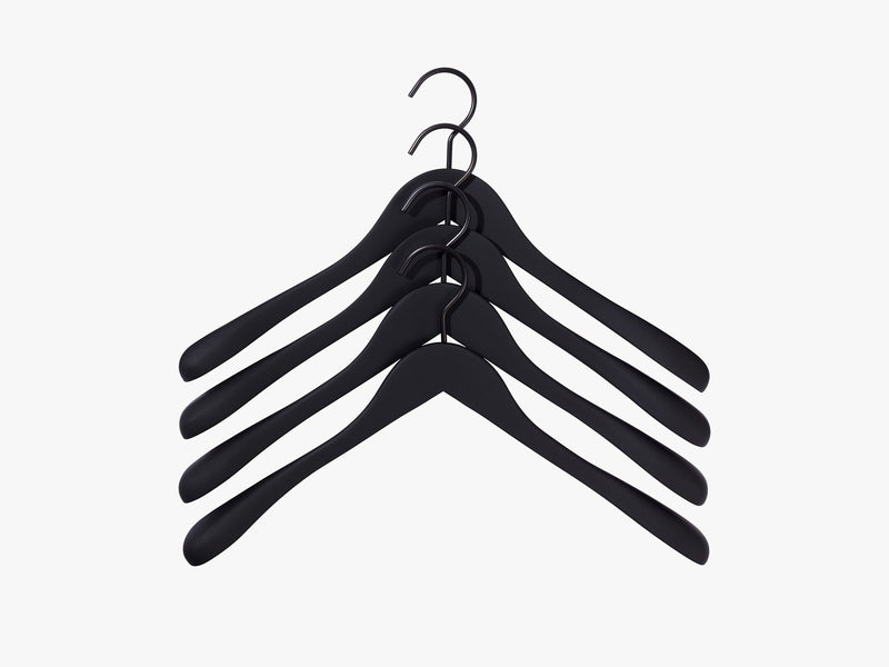 Soft Coat Hanger, Wide – Sort