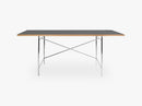Linoleum Table Top, Dark Grey (Pewter) with Oak Edges