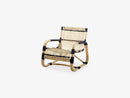 Curve Loungestol Indoor, Natural With Black Bindings